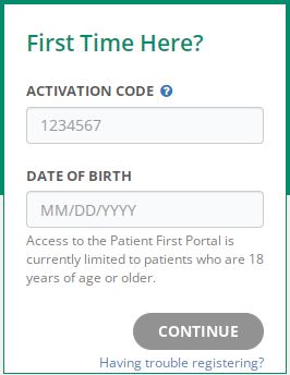 Patient First Portal