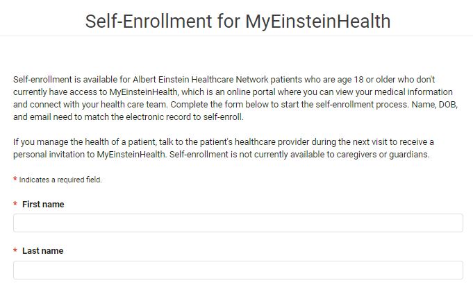 Einstein Patient Portal